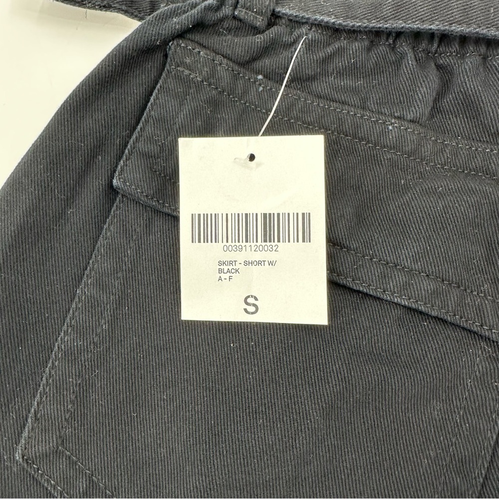 NEW Forever 21 Black Denim Snap Button Down Mini Skirt Resort Collection Small - Picture 5 of 5
